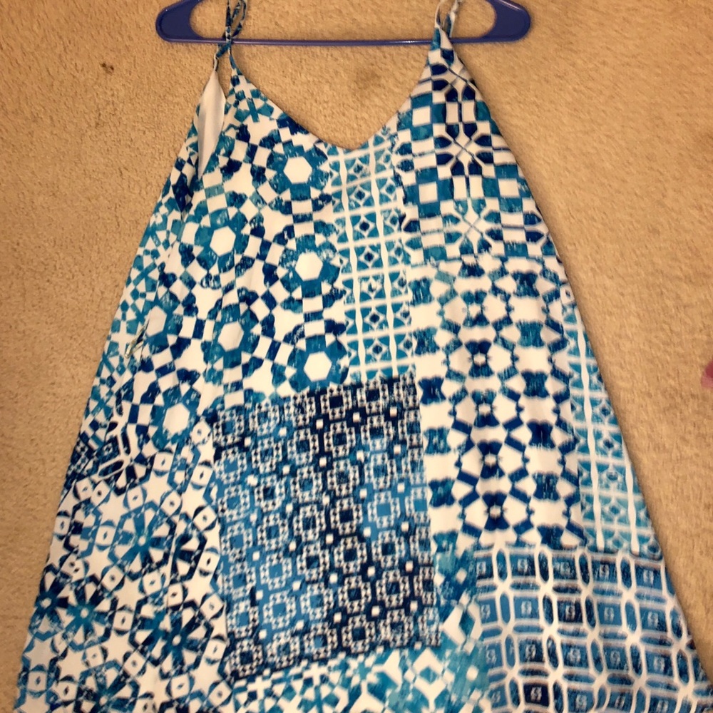 Leith blue mini dress